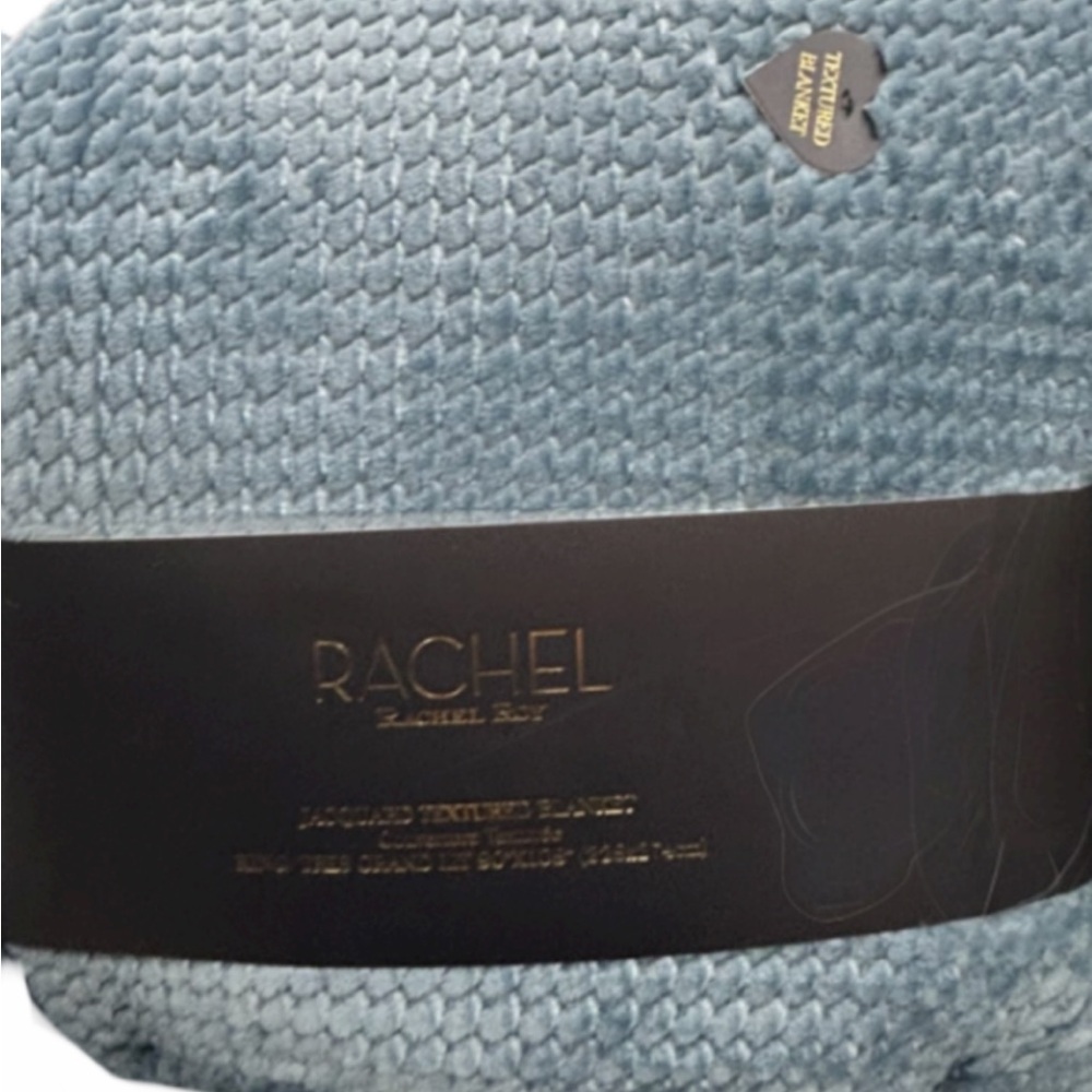 Rachel Roy Lightweight Blue Textured King Blanket 108”x90”